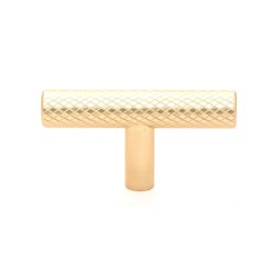 Buton Mobila Small T Auriu Mat Periat