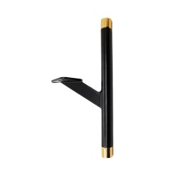 Picior Mobila Slide Single Long Negru Mat + Auriu Lucios