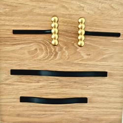 Maner Mobila Rigel Negru Mat + Auriu Mat