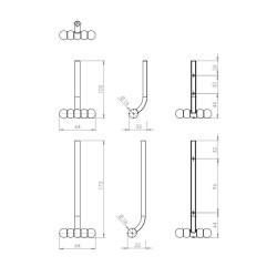 Maner Mobila Rigel Negru Mat + Auriu Mat