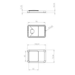 Maner Mobila Quadro Negru Mat + Cupru Lucios