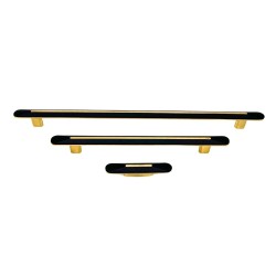 Maner Mobila Lungo Negru Mat + Auriu Periat