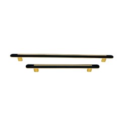 Maner Mobila Lungo Negru Mat + Auriu Periat